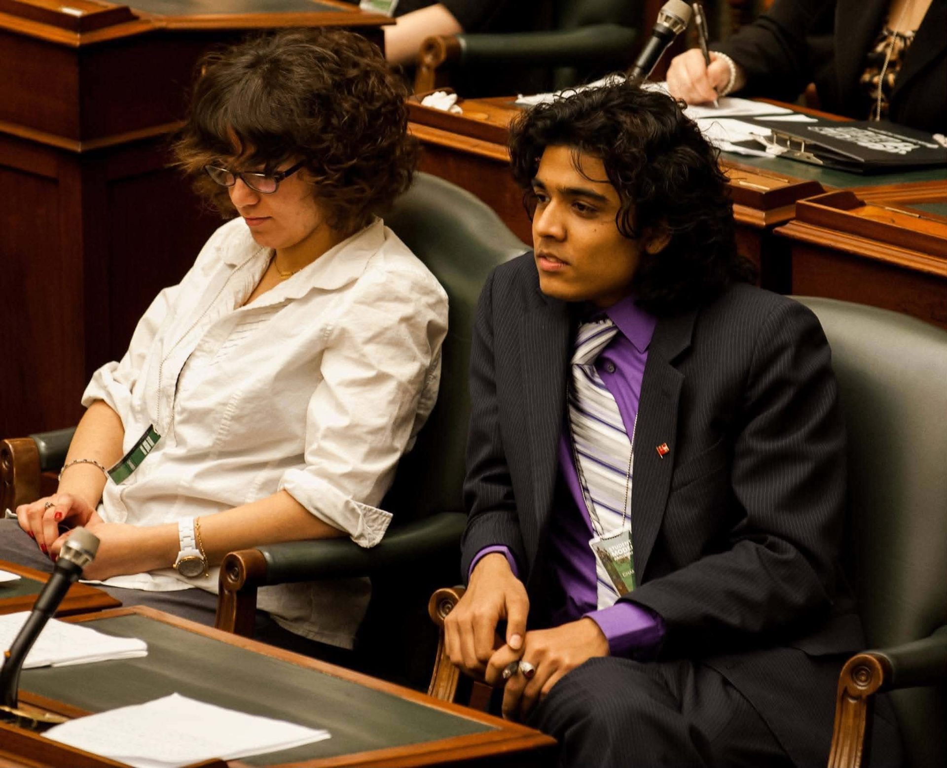 At the Ontario Legislature in session